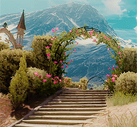 gwenbleidd:                      ►                    Palace Gardens is a large and beautiful garden situated closely to Beauclair Palace and full of exotic and expensive plants. It is a place of tranquility and chivalry, with architecture influenced