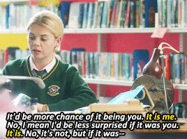 booasaur:Derry Girls - 1x06 - “Michelle’s running around saying it’s her. That she wrote the story. 