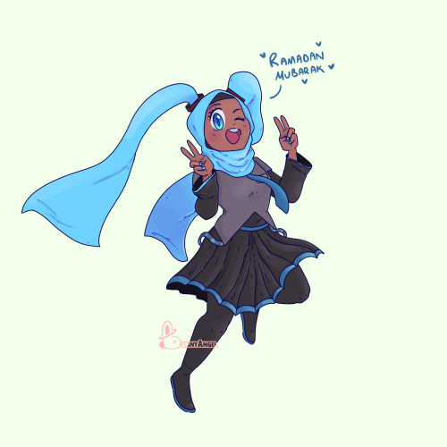Ramadan Mubarak From Hijabi Miku! Design By Xia