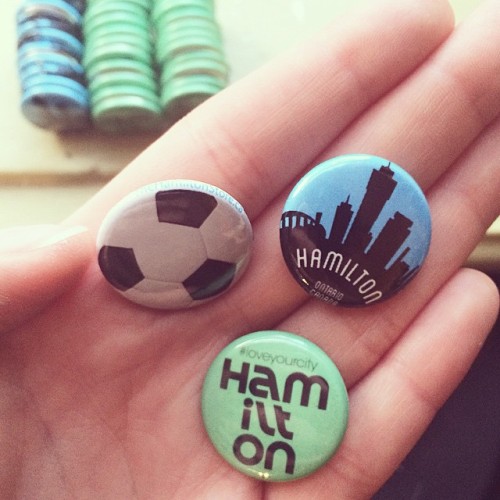 @thehamontstore on James Street North is stocked up with 1" ceramic magnets, including a new soccer ball in celebration of the Pan Am Games! #loveyourcity #hamont