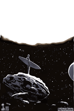 Madebyabvh:   Animated The Silver Surfer By Francesco Francavillaoriginal Illustration