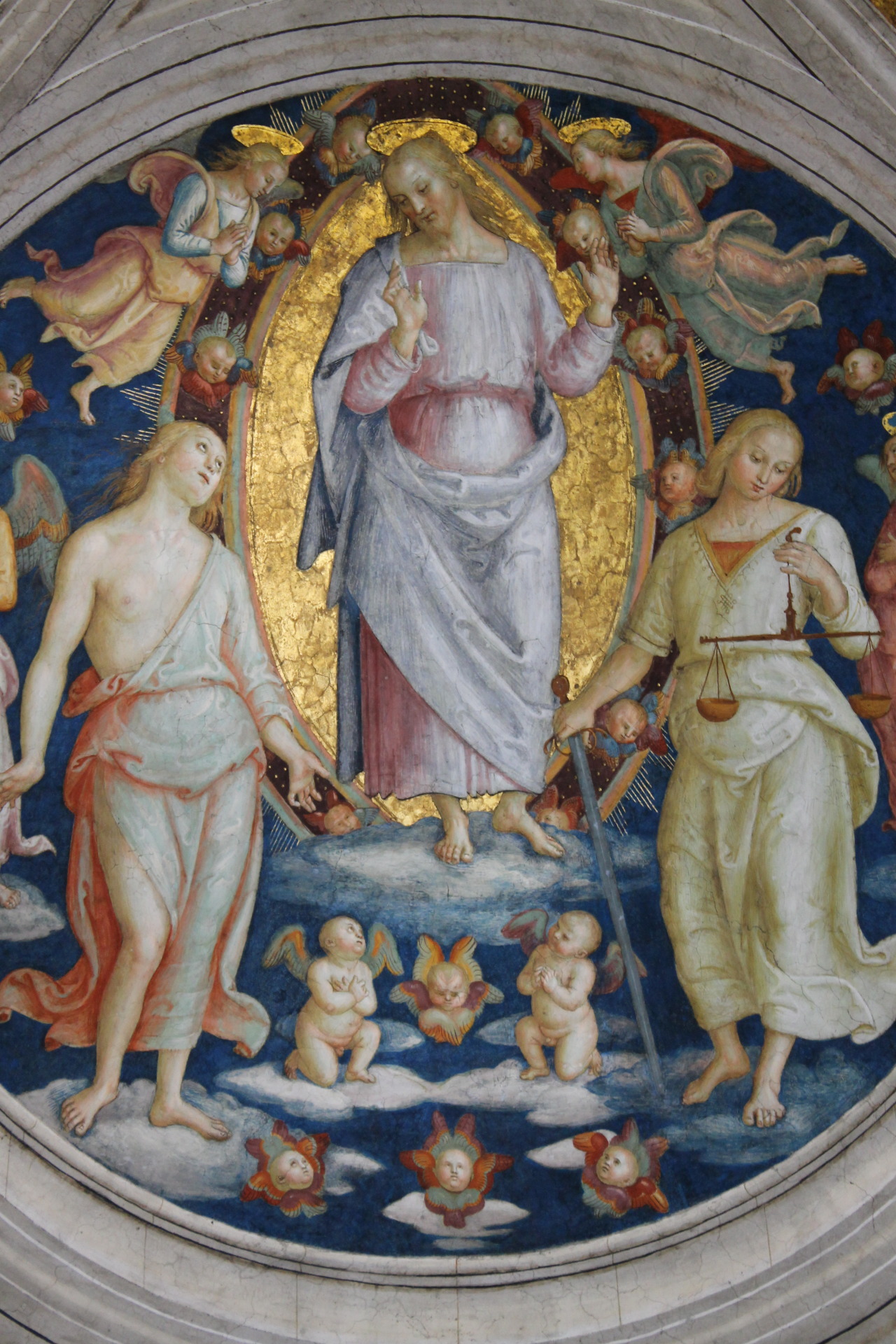 echiromani:  Christ between Mercy and Justice, Perugino (1508). Vatican Museums.