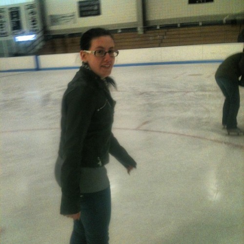 Getting the hang of it  (at Hetland Ice Skating Rink)