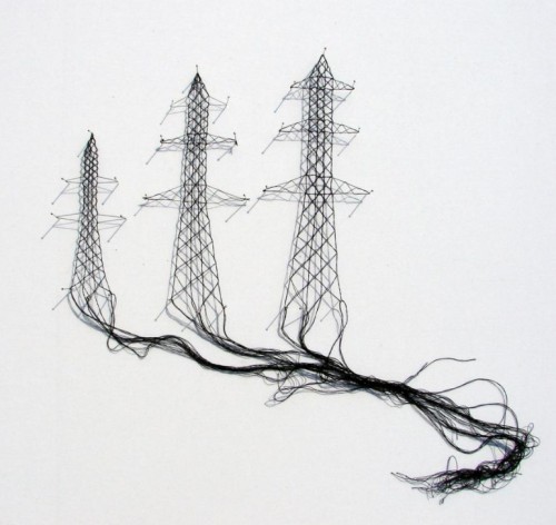 Elodie Antoine (Belgian, working in Brussels)From the Lace, Hair, and Embroidery series:Pylône