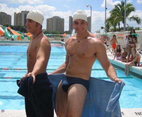 greenspeedos: pool cuties If you’re a man and their bodies arouse you, then you’re gay. 