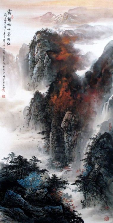 glitteryrebelexpert: Chinese famous painter Li Changtian masterpiece