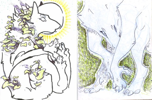 palletiquette:  Weretober/Inktober days 1-10 