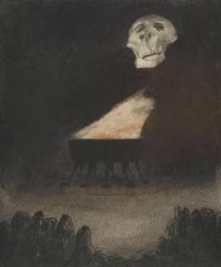 beyond-the-canvas:Alfred Kubin, Untitled (The Eternal Flame), c. 1900.