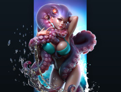 art-of-cg-girls:  Octohoney 3d by Leslie Van den Broeck