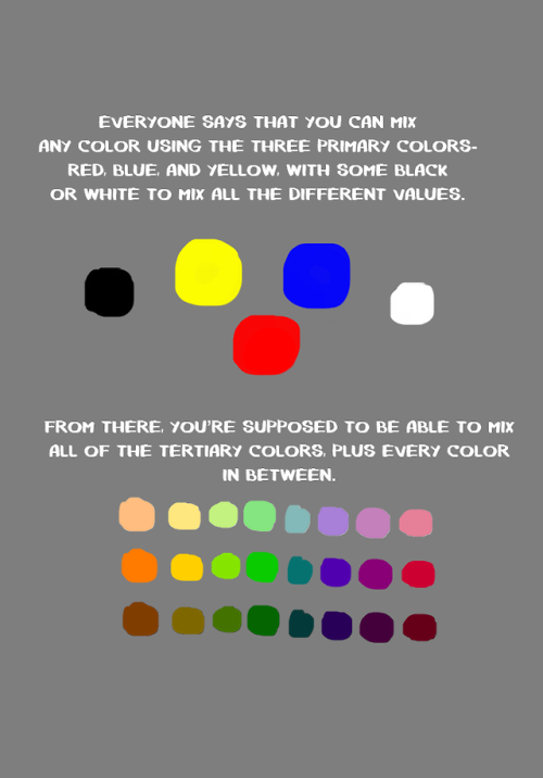 sveltte: I made a tutorial about mixing colors when painting! It’s really long and rambly and 