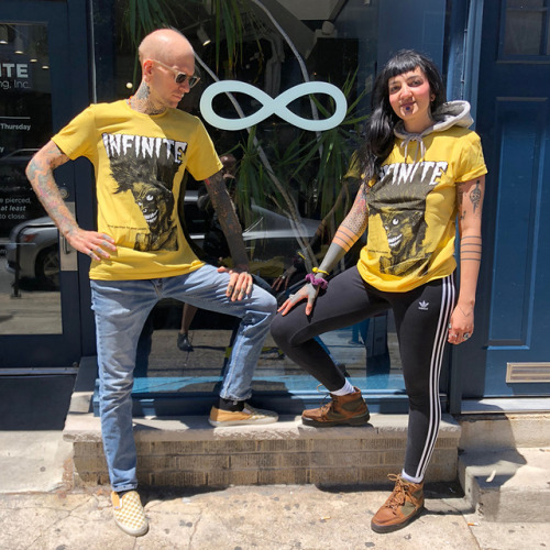 NJust in time for APP2018, John and @noorannmatties are modeling our Cramps-inspired tee, “Good Pier