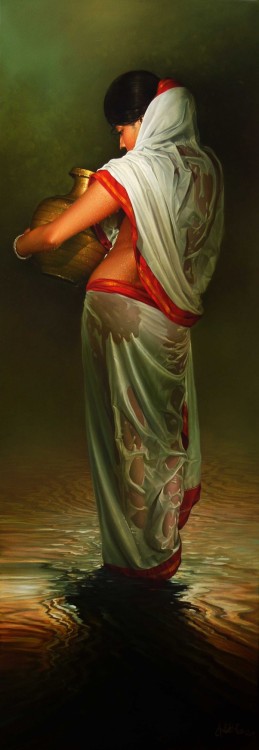 wet woman Amit Bhar