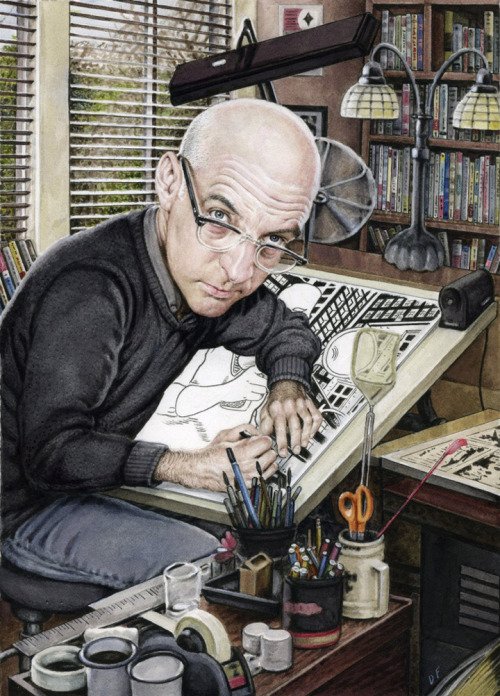 Daniel Clowes by Drew Friedman.