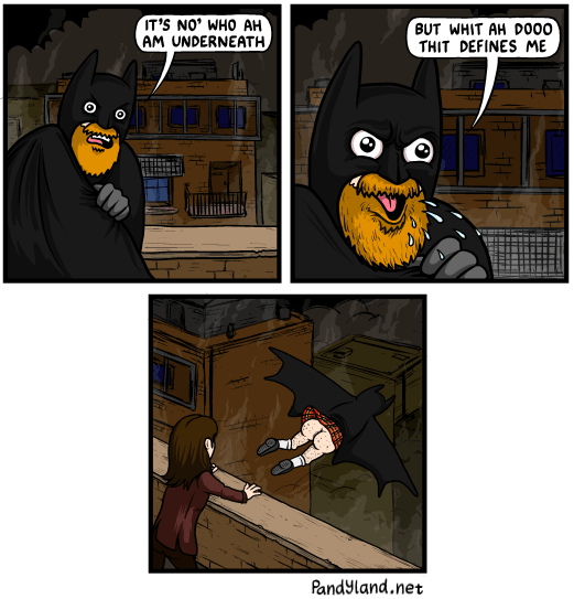 tastefullyoffensive:  Scottish Batman (comic by pandyland)