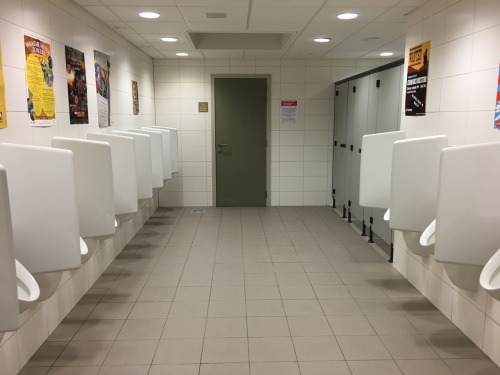 De Biekorf in lebbeke, a cultural center. I swear I didn&rsquo;t cum in that urinal :-) It&rsquo;s a