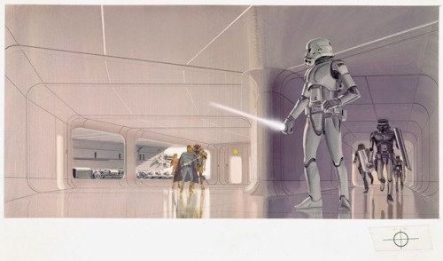 Stormtrooper concept art by Ralph McQuarrie. STAR WARS (1977).