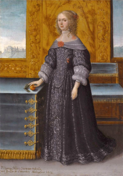 Countess Philippina Sabina von Hohenlohe by Wolfgang Heimbach,1653