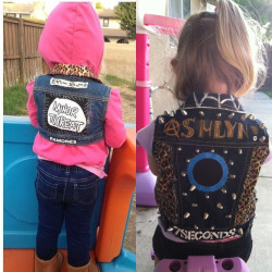 babes-in-vests:  ashlynspops:  Ashlyn finally out grew her old vest and “wanted a new one like my daddy’s”  Literally babes in vests Saw an adorable 7 year old gal with her momma at the bus stop awhile back with her custom MAIDEN - KILLERS jacket