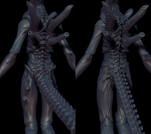 Alien Redesign - WIP Update 2 - Full Body Progression