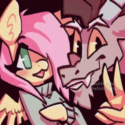 muffie-chu:🌸🌸🌸🌸🌸🌸SMILE🌸🌸🌸🌸🌸🌸Fluttershy and Discord pose for a photo :>