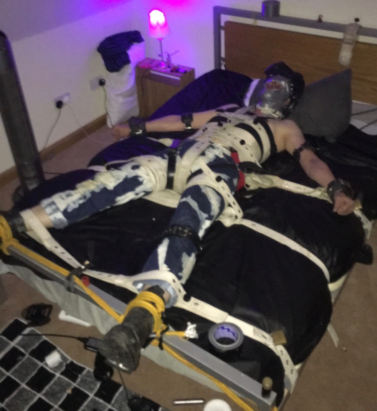 richardhandcuffhill:  ….nothing hornier than being strapped down and plugged/diapered