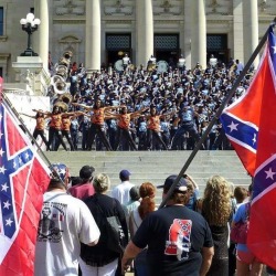 theofficialbadboyzclub:  Jackson State University Marching Band, “The Sonic Boom of the South” standing up against protesters at Mississippi capital to get the flag changed. 