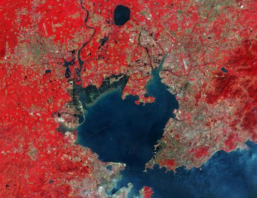 ‘Qingdao And Its Surroundings Viewed From Orbit’Image credit: Copernicus Sentinel data (2015)/ESAThi