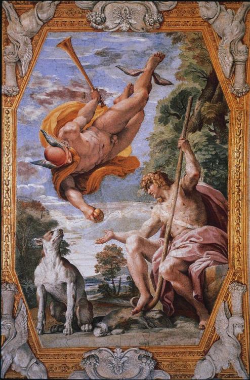 Paris and MercuryAnnibale Carracci (Italian; 1560–1609)1597–1604FrescoPalazzo Farnese, Rome