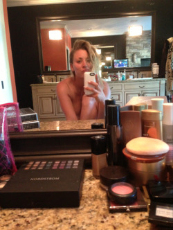 free-celebrity-porn:  Kaley Cuoco Leaked Nude Selfies