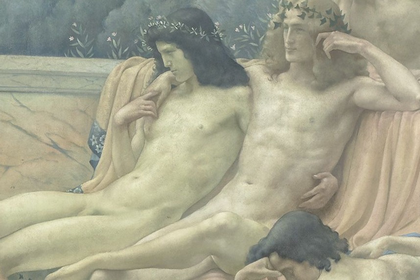 detailedart:Details: L'école de Platon (The School of Platon), 1898, by Jean Delville.