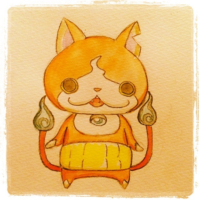 イラスト ジバニャン 妖怪ウォッチ 完成 Youkaiwatch Jibanyan