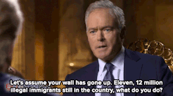 owen-meany:  youfuckingegg:  micdotcom:  Watch: Donald Trump wants to round up undocumented immigrants … in a “humane” way. Scott Pelley shuts him down in numerous ways.   “THE PRESIDENT IS NOT THE CEO OF AMERICA.” I’m done, write that on