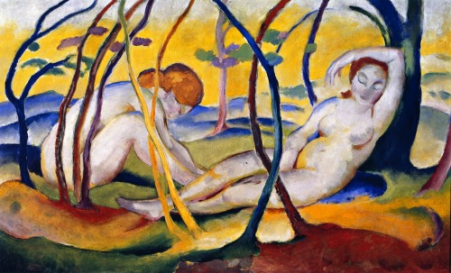Franz Marc, Nudes in the Open Air (Nudes under Trees), 1911