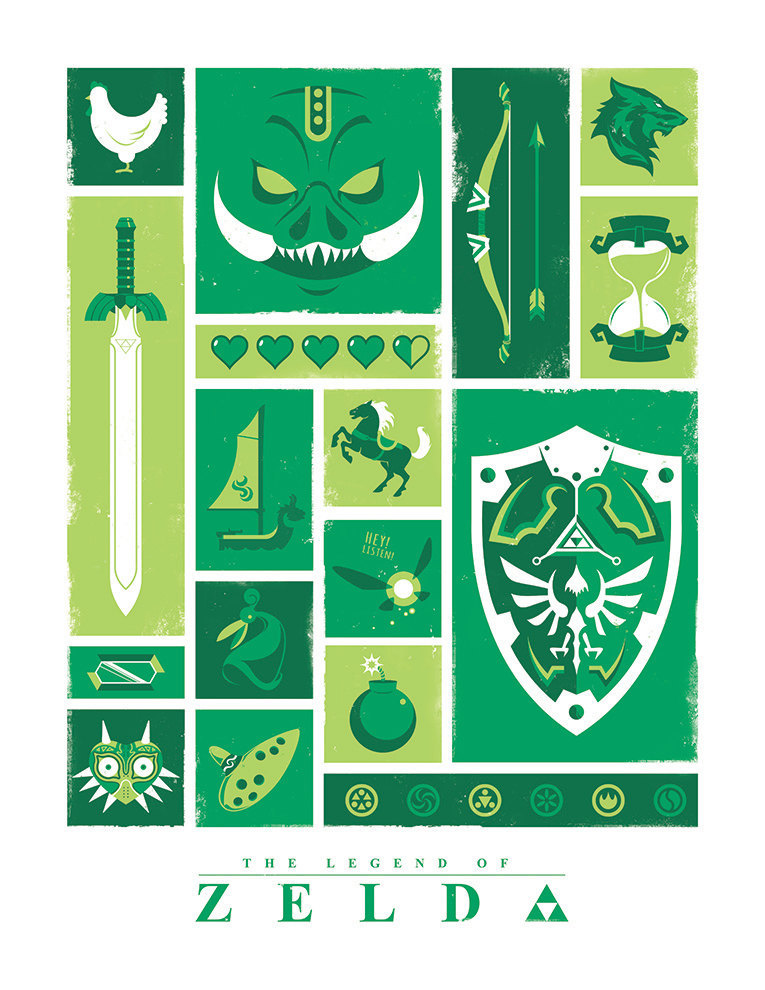 pixalry:  The Legend of Zelda - Created by Jeff Langevin Available for sale at his Etsy