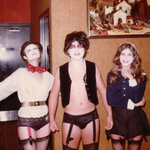 Columbia, Dr. Frank-N-Furter, and Magenta, Rochester, New York, c. 1979. Photo by Joel Rinne &amp; E