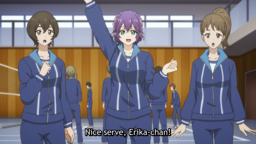 Nice serve, Erika-chan!