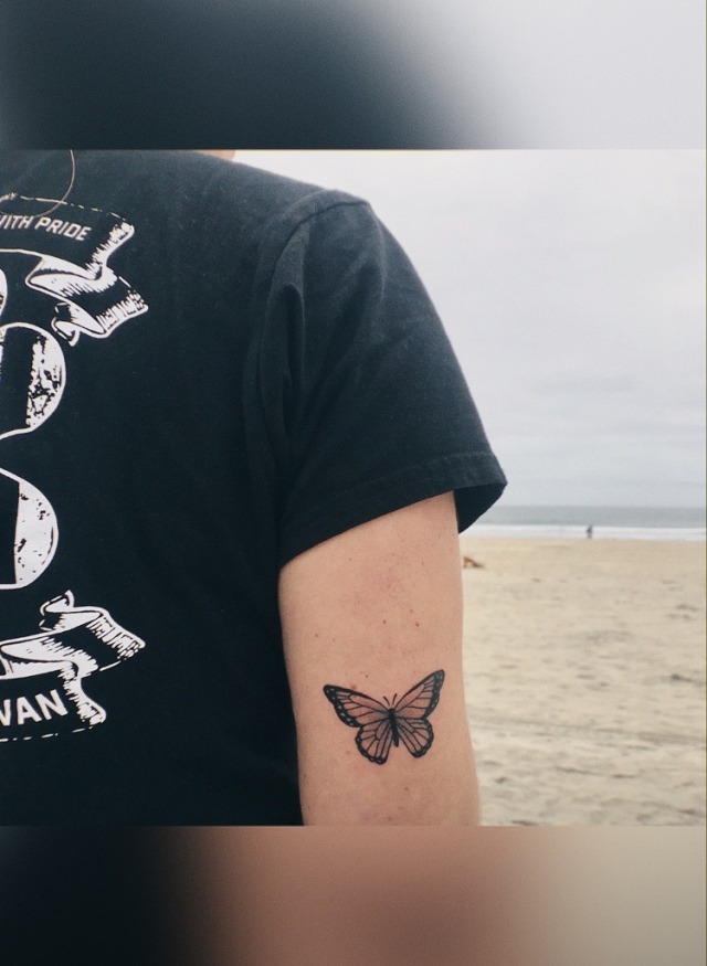  art;butterfly;california;simple;tat