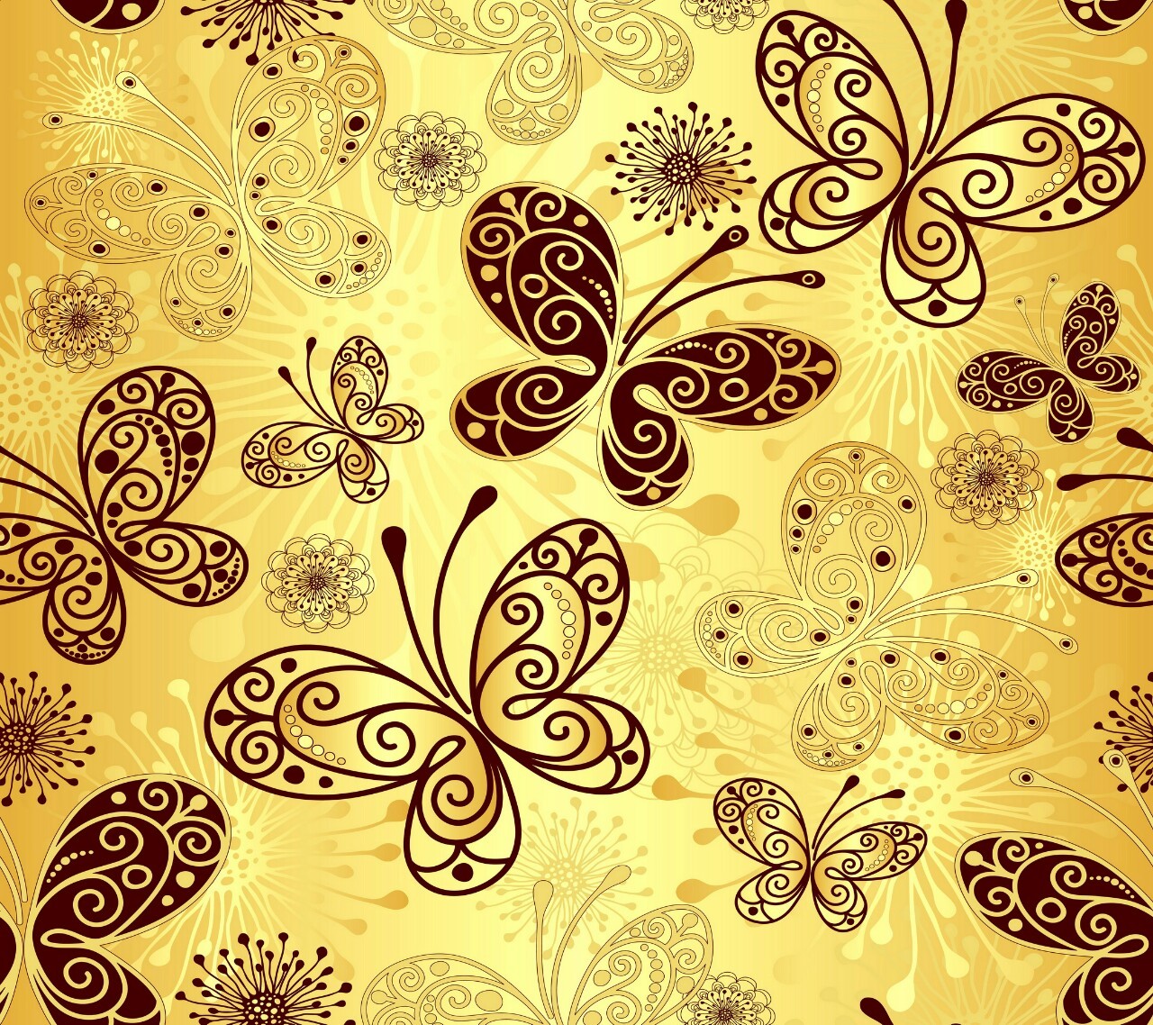 Free abstract floral pattern