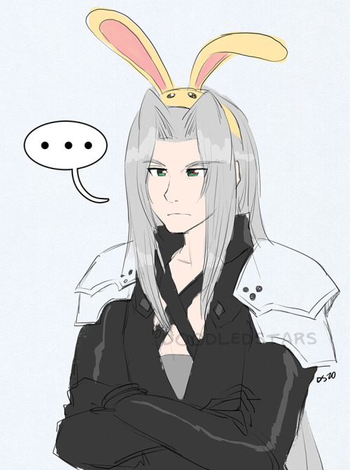 doodledstars:Bunny Sephiroth 0w0