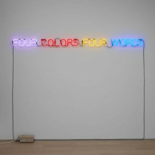 »four colors four words« by joseph kosuth (+)