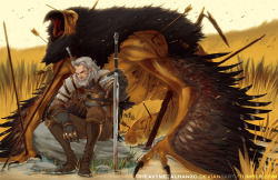The Witcher III-Hunting The Royal Griffin by HeavyMetalHanzo 