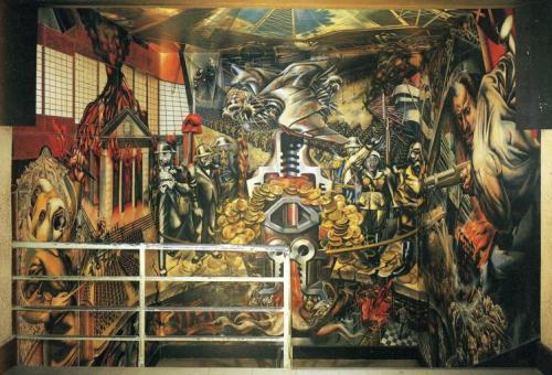 Portrait of the Bourgeoisie, 1939, David Alfaro SiqueirosMedium: pyroxylinhttps://www.wikiart.org/en