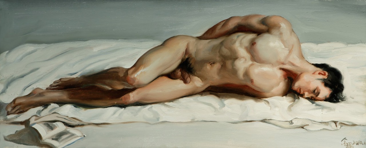 uranist-art: 林金福 Lin Jinfu (1978)  (1) (2) Anatomical Figure of Nude Young
