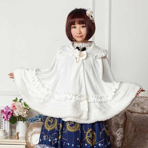  Lolita White Princess Cloak Coat 