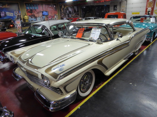 fromcruise-instoconcours:  Custom-built time capsules like this 1957 Ford are gaining a lot more recognition at high-end concours shows, and this example is an impressive one. It was featured in 7 hot rodding magazines in 1960, and once was owned by Rock