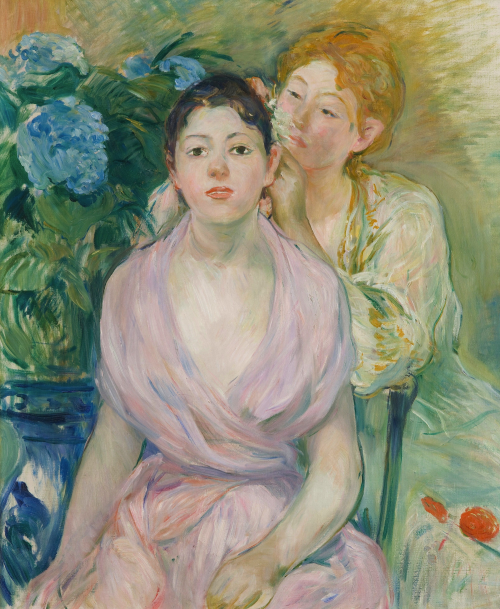 fordarkmornings:Berthe Morisot  -  L'hortensia ou les deux soeurs, 1894French, 1841-1895Oil on canva