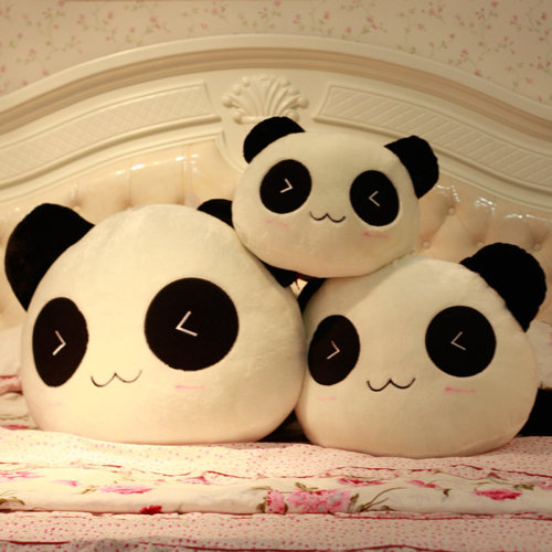 lovelyanifashion:58cm Semicircle Duck Throw Pillow     Cute Panda Throw Pillow3D Fish Stripe Throw P
