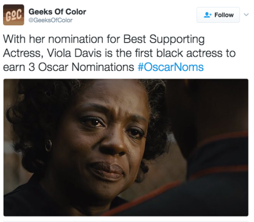 the-movemnt: The 2017 Oscar acting nominees are the most diverse lineup in a decade After two straig