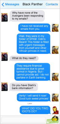 textsfromsuperheroes: Texts From Superheroes  The REAL reason Wakanda is rich.