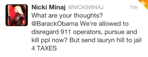 nishlo:Nicki Minaj on the Zimmerman verdict.